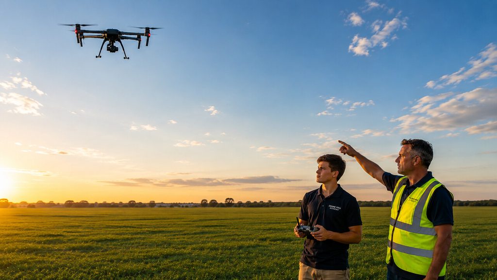 Prática presencial em curso de drone profissional