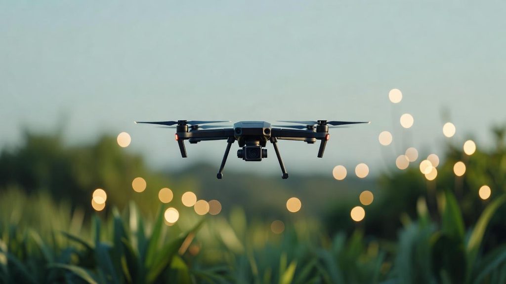Drone em operação conforme as regras do RBAC 100 da ANAC